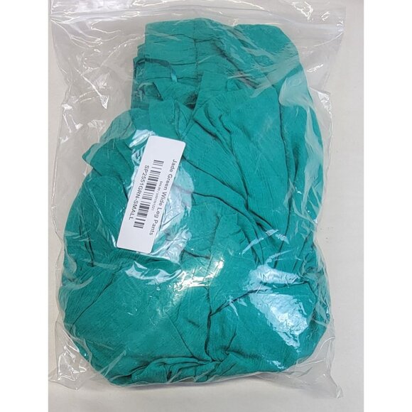GeeGee Wide Leg Pants Jade Green Smocked Elastic Waist Womens Small New - Picture 5 of 7